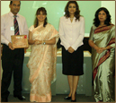 Suneeta Kanga with Raell Padamsee at the HDFC bank workshop