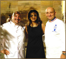 Suneeta with Cordon Bleu Chefs - Chef Christian Faure - Mof and Chef Daniel Verati.