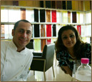Suneeta with Chef Apreda from Hassler Hotel, Rome.