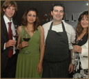 Suneeta Kanga with Paula and Sebastian De Martino from Chile and Chef Maxmilliano from Rome at Stella - The Leela Hotel