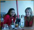 Suneeta tasting wines with Anna Nieto at the Jean Leon winery