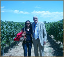Suneeta with Louis Canellas, Executive Director for Wine tourism and Events, at the Mas La Plana vineyard
